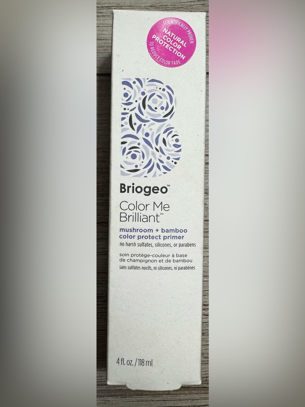 Briogeo Color Me Brilliant Mushroom Bamboo Color Protect Primer 4 oz NIB